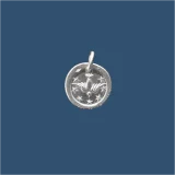 Médaille frappée en argent Colombe étoilée aux ailes déployées - P41 - 15mm - Hélène et Constantin - Atelier Piéchaud