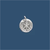 Médaille frappée en argent Chrisme cerclé de laurier - P11 - 15mm - Hélène et Constantin - Atelier Piéchaud