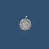 Médaille frappée en argent Croix occitane - P23 - 15mm - Hélène et Constantin - Atelier Piéchaud
