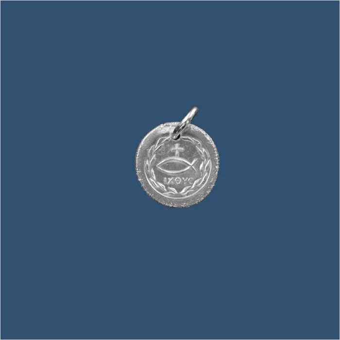Médaille frappée en argent Ichthus – P30 – 15mm