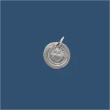 Médaille frappée en argent Sacré-Cœur rayonnant - P22 - 15mm - Hélène et Constantin - Atelier Piéchaud