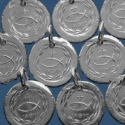 Médaille poisson Ichthus argent
