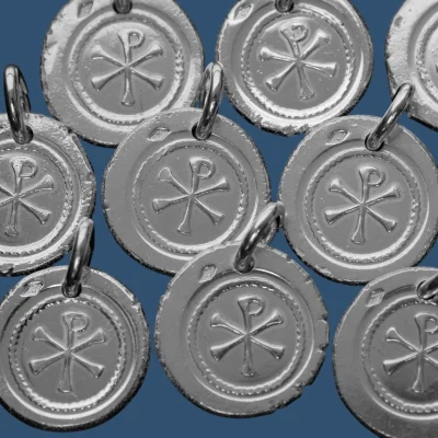 Médaille chrisme argent de Constantin