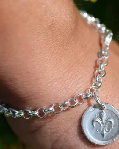 Bracelet médailles personnalisé en argent