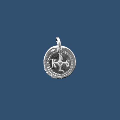 Médaille frappée en argent Monogramme de Charlemagne – P36 – 15mm