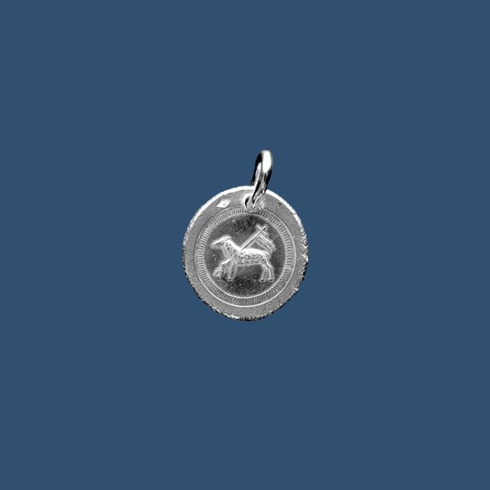 Médaille frappée en argent Agnus Dei – P47 – 15mm