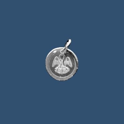 Médaille frappée en argent Pélican – P48 – 15mm