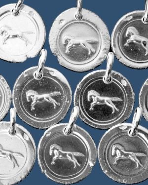 Médaille en argent Cheval au galop