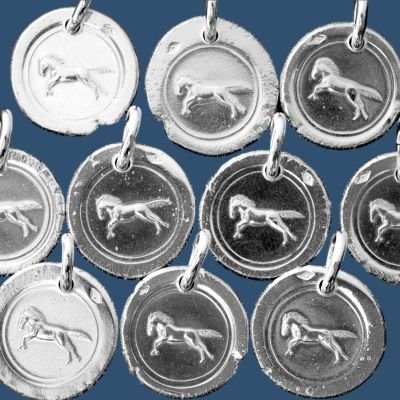 Médaille en argent Cheval au galop