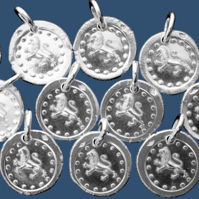 Médaille en argent Lion héraldique