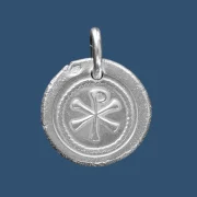 Médaille frappée en argent chrisme de Constantin