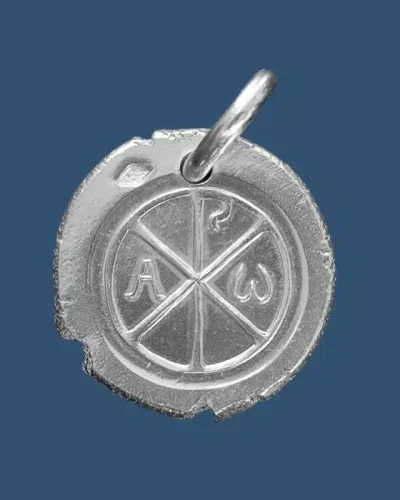 Médaille Chrisme Alpha et Oméga en argent – P14