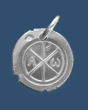 Médaille en argent Chrisme Alpha et Oméga