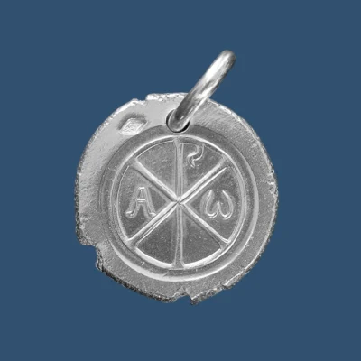 Médaille Chrisme Alpha et Oméga en argent