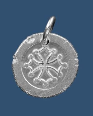 Médaille en argent Croix occitane