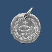 Médaille poisson Ichthus en argent