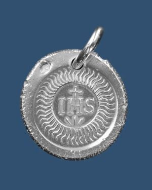 Médaille en argent Blason de la Compagnie de Jésus