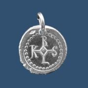 Médaille monogramme Charlemagne en argent