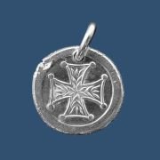 Médaille croix templiers en argent